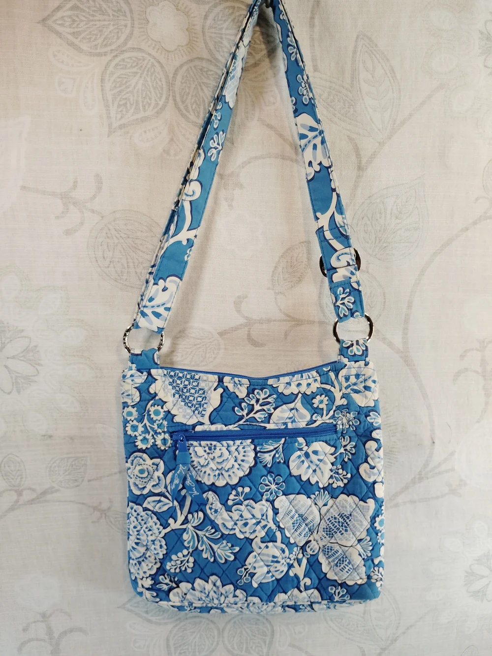 Vera Bradley Blue and White Quilted Crossbody Bag